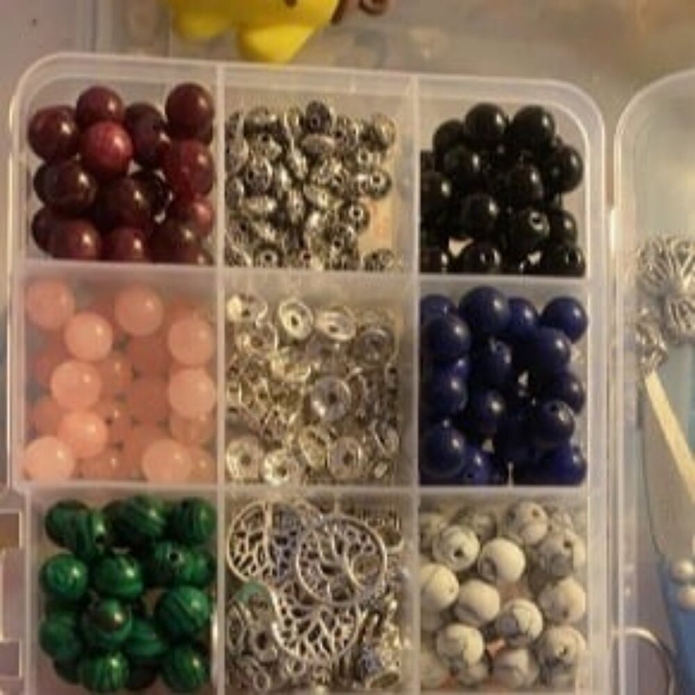 418 pcs 8mm Crystal Beads for Jewelry Making, Natural Stone Healing Beads